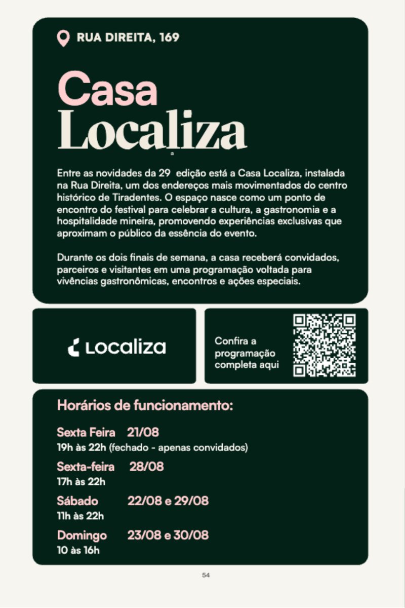 Festival Cultura e Gastronomia de Tiradentes 2026 — page 54