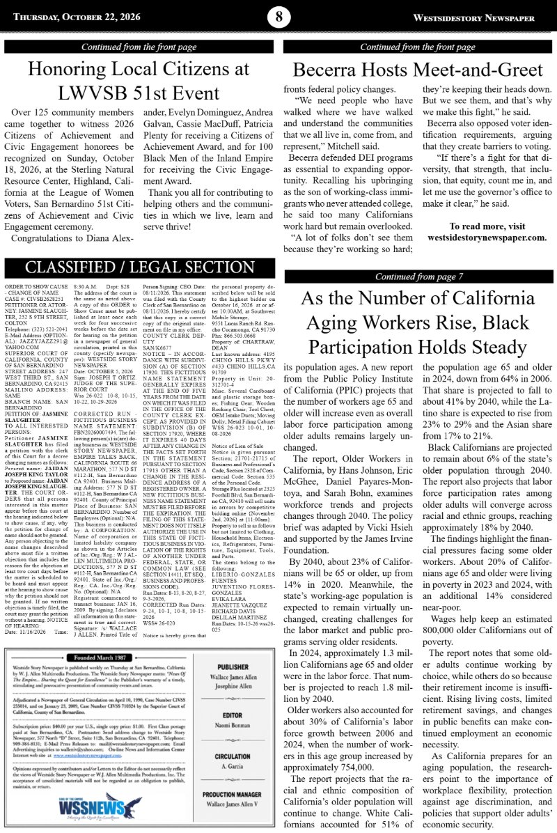 October 22 | Volume 40 No. 32 — page 8