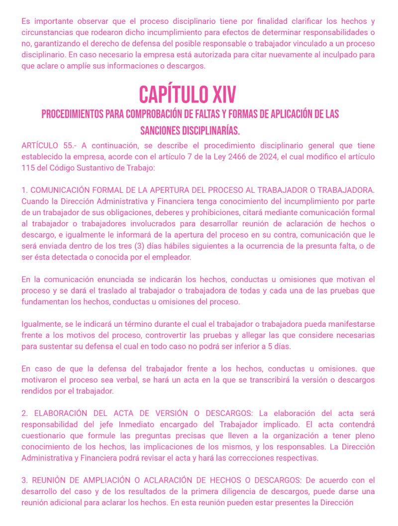 Reglamento Interno La Cositería de Mc — page 26