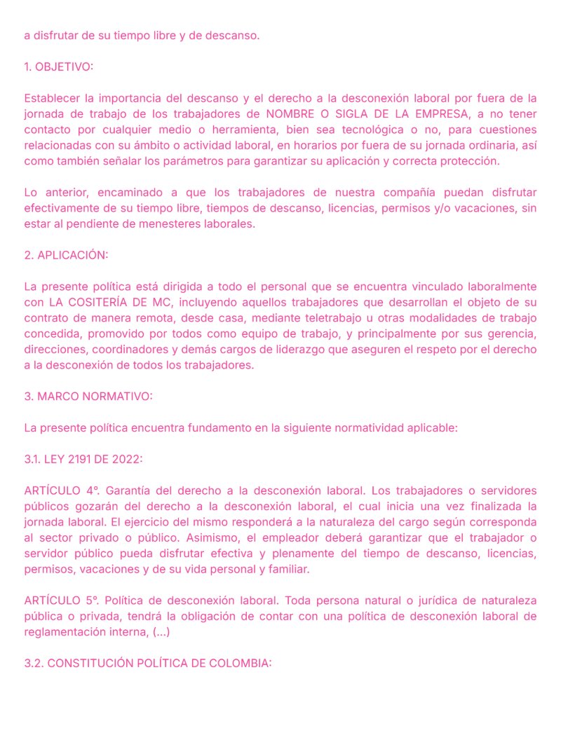 Reglamento Interno La Cositería de Mc — page 30