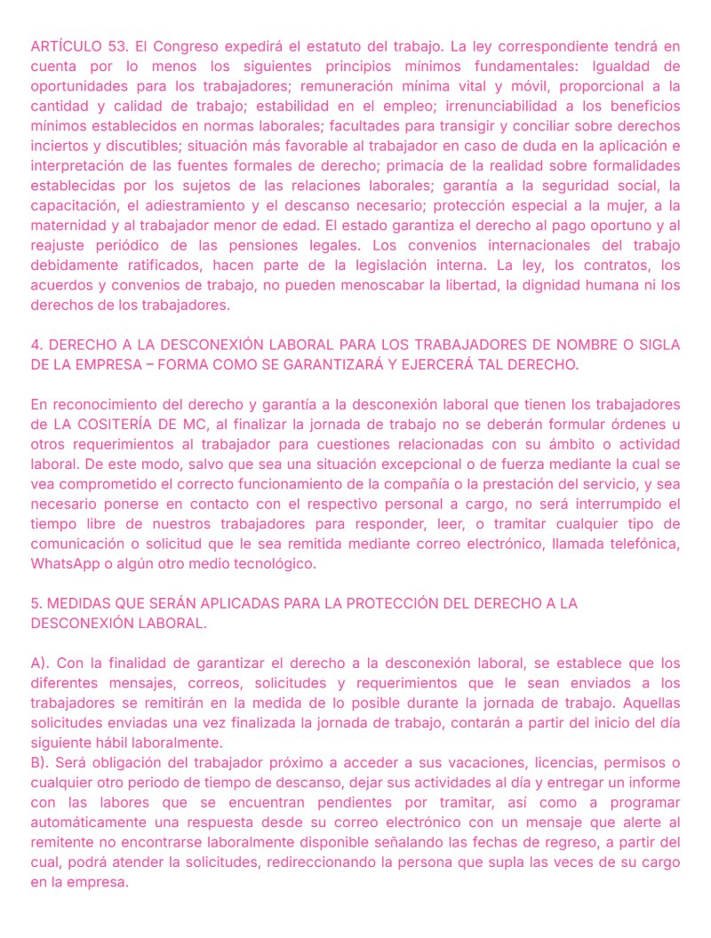 Reglamento Interno La Cositería de Mc — page 31