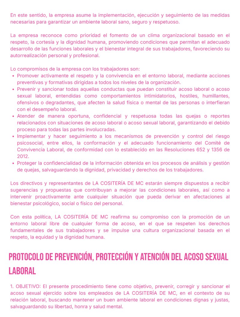 Reglamento Interno La Cositería de Mc — page 36