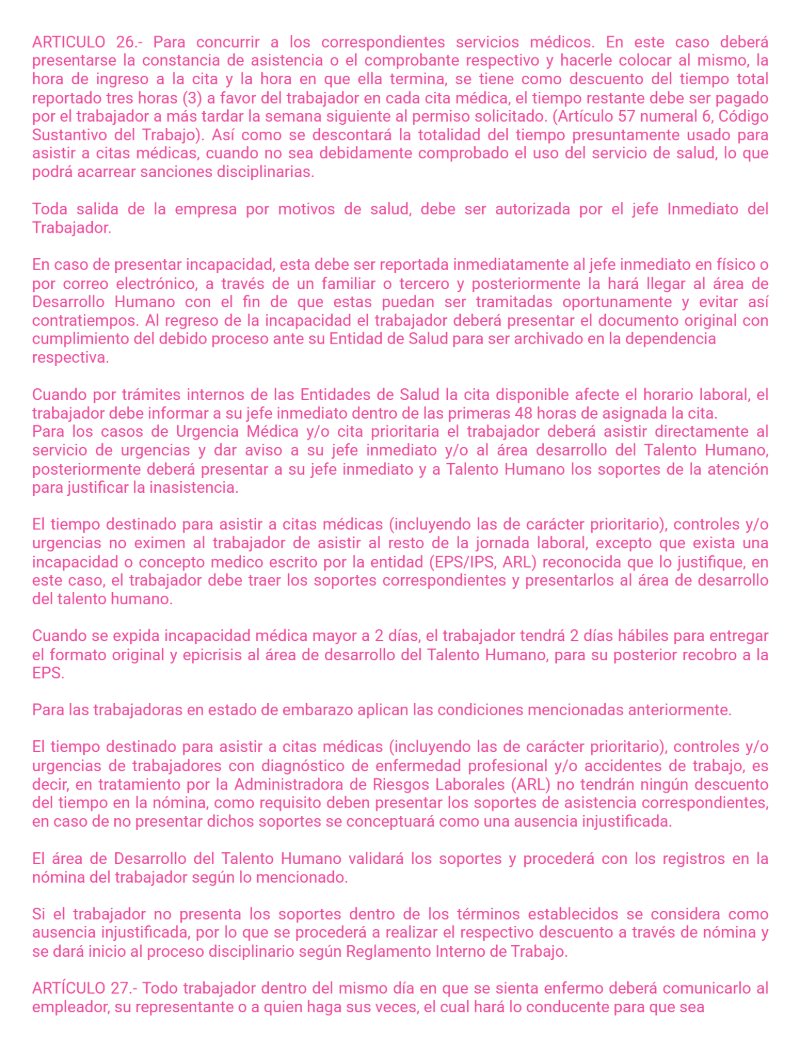 Reglamento Interno La Cositería de Mc — page 7
