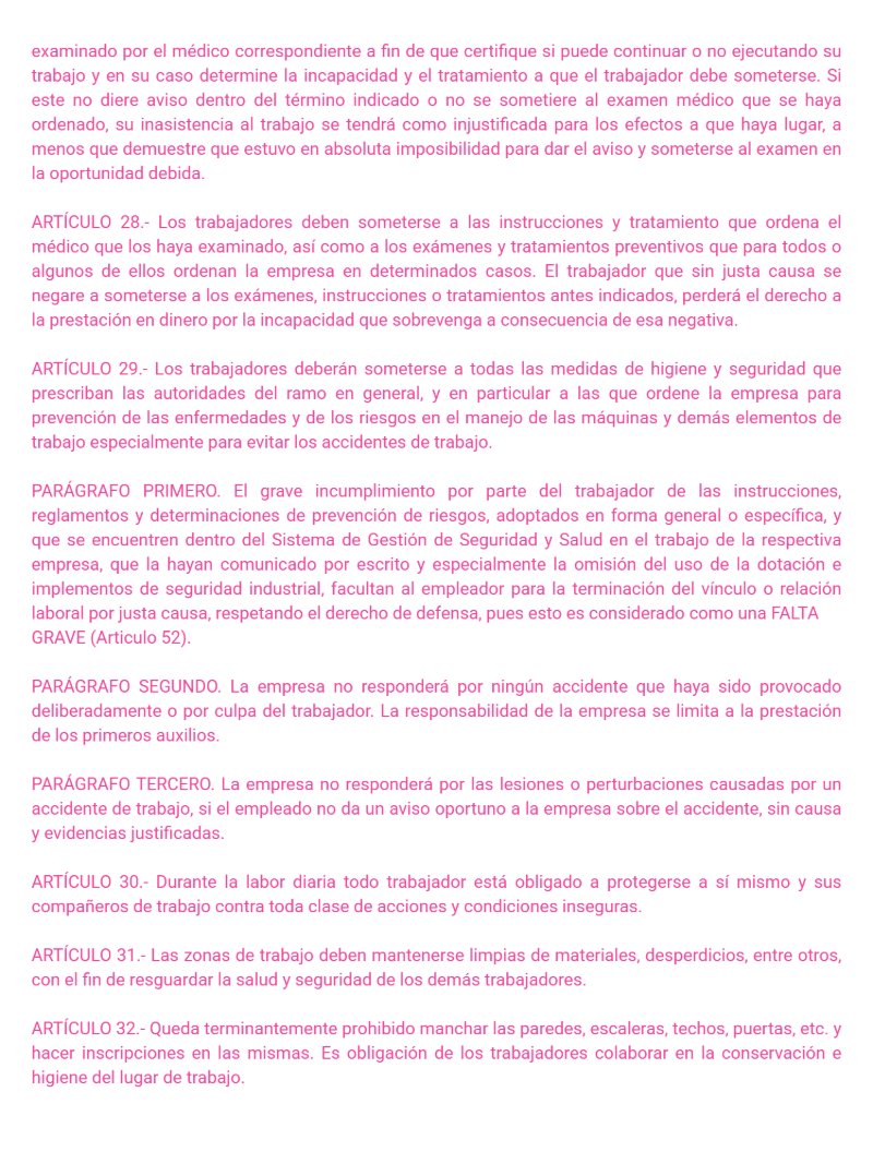 Reglamento Interno La Cositería de Mc — page 8