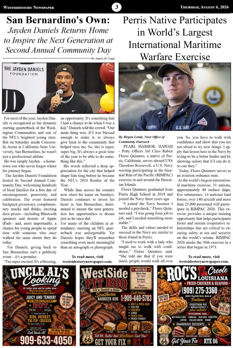 Thursday, August 6 |  Volume 40 No.21 — page 3
