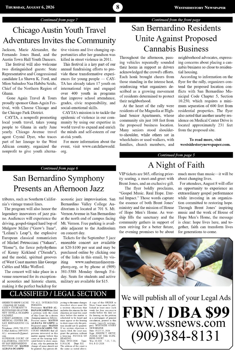 Thursday, August 6 |  Volume 40 No.21 — page 8