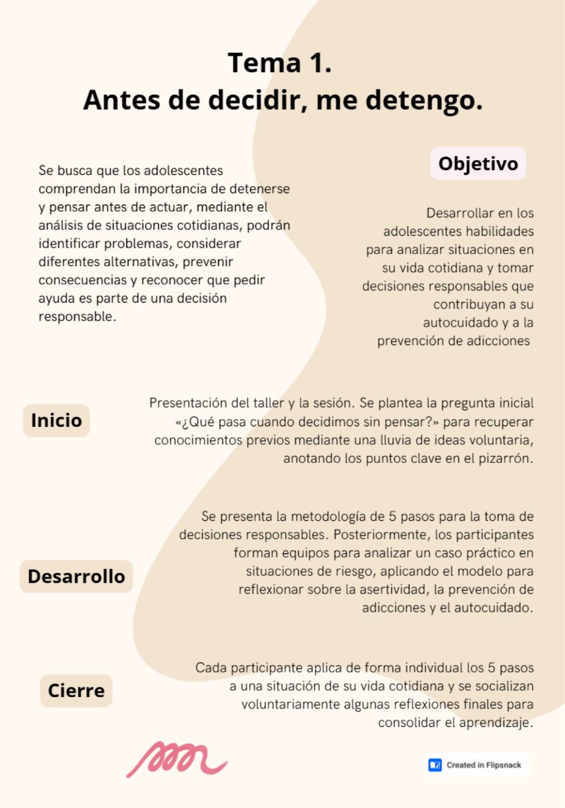 Guia prevencion de adicciones a nivel secundaria — page 18