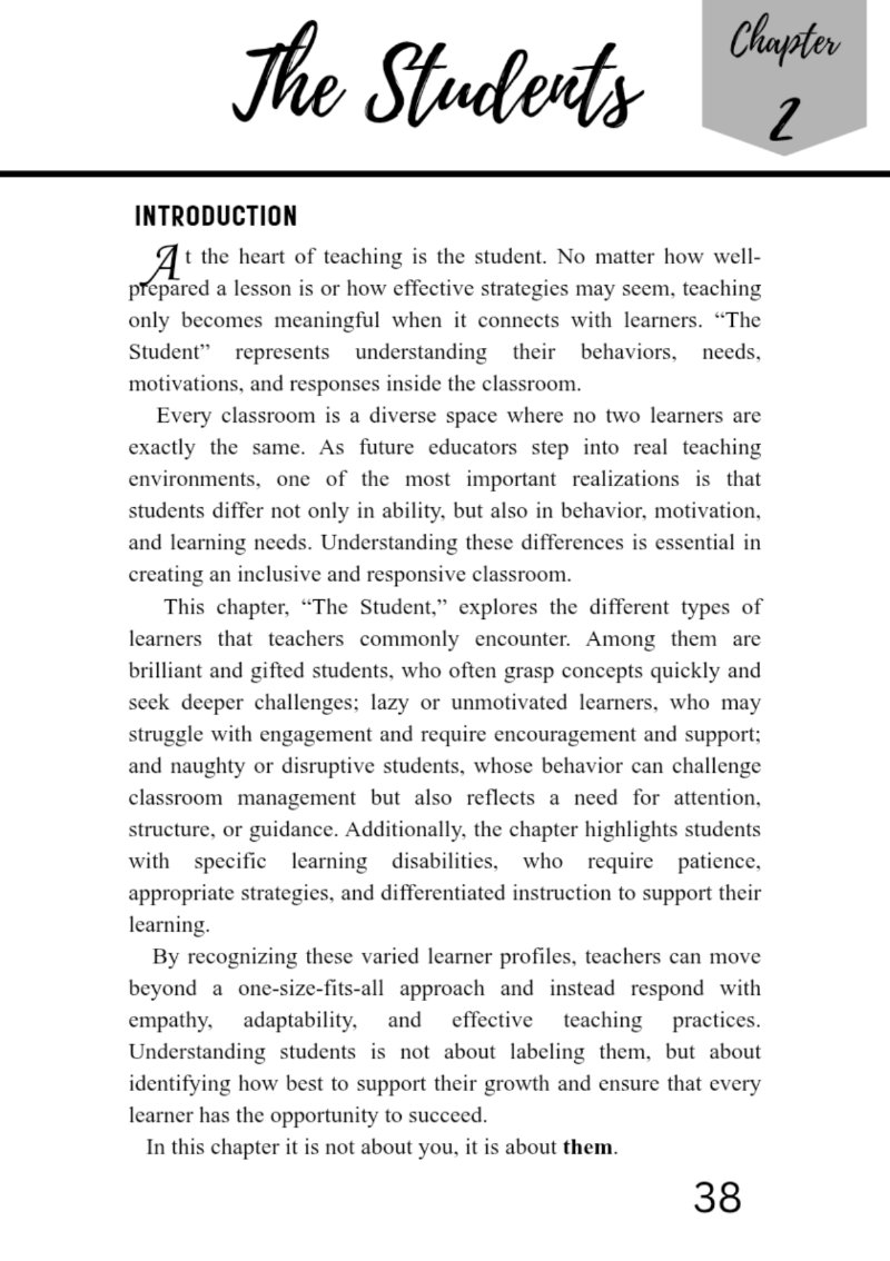 CLASSROOM CHRONICLES — page 38