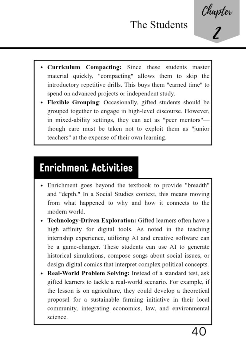 CLASSROOM CHRONICLES — page 40