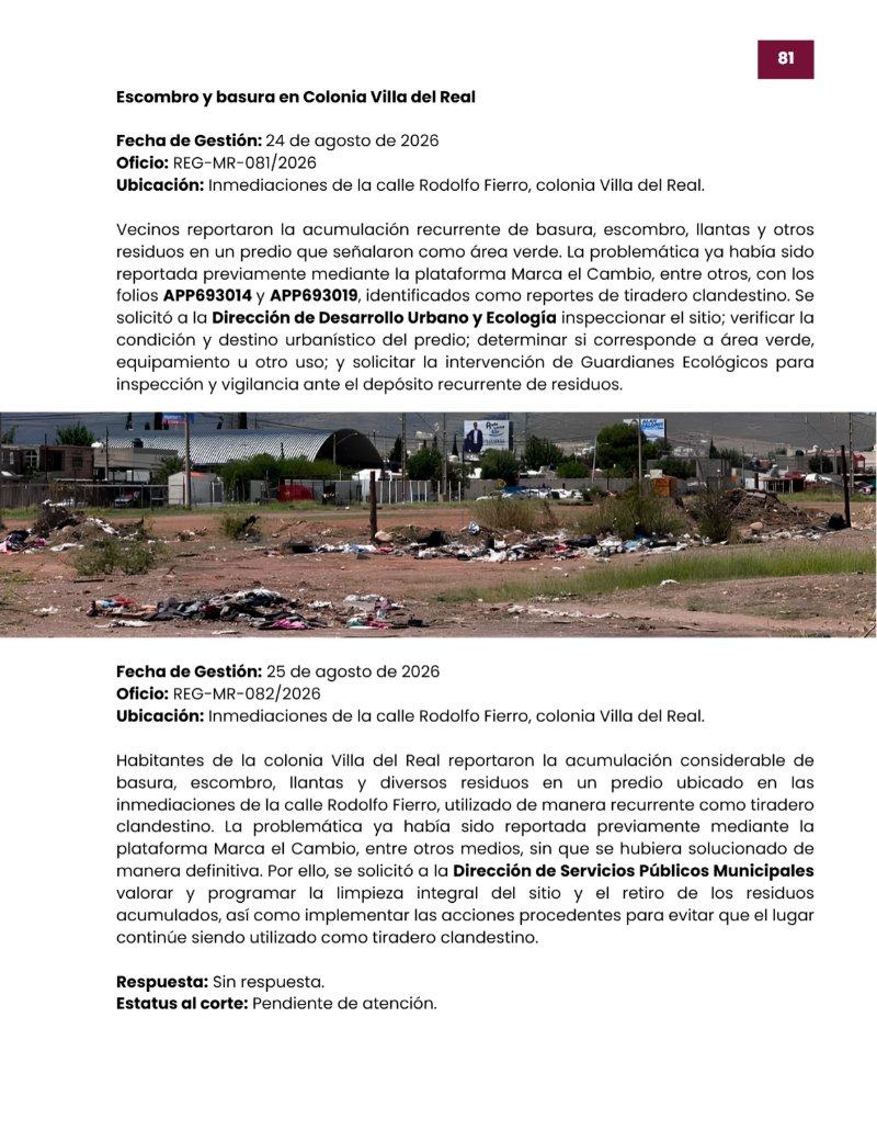 2DO INFORME MIGUEL RIGGS — page 85