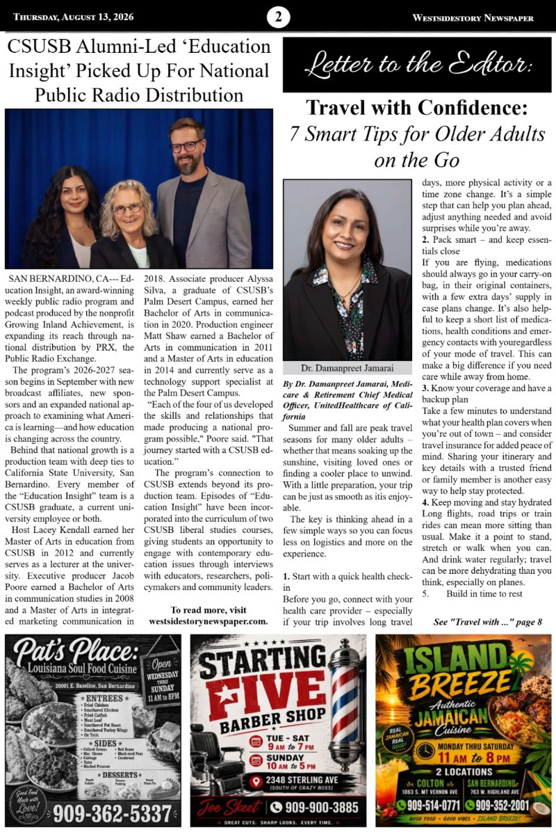 Thursday, August 13 | Volume 40 No.22 — page 2