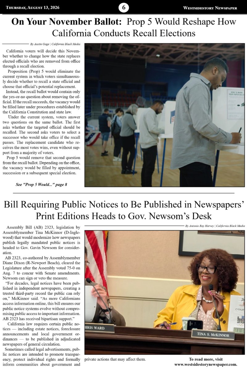 Thursday, August 13 | Volume 40 No.22 — page 6
