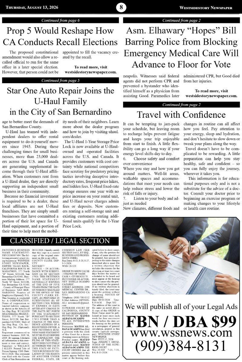 Thursday, August 13 | Volume 40 No.22 — page 8