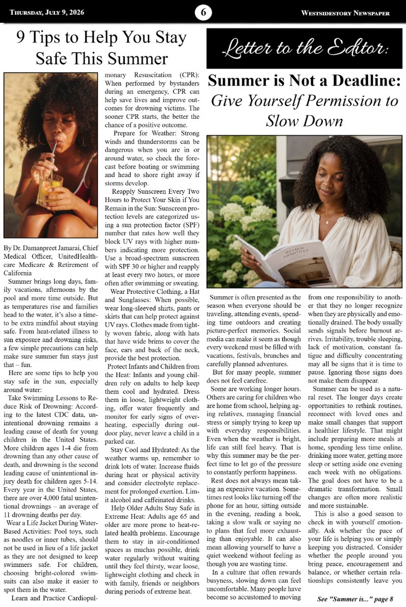Thursday, July 9 |  Volume 40 No.17 — page 6