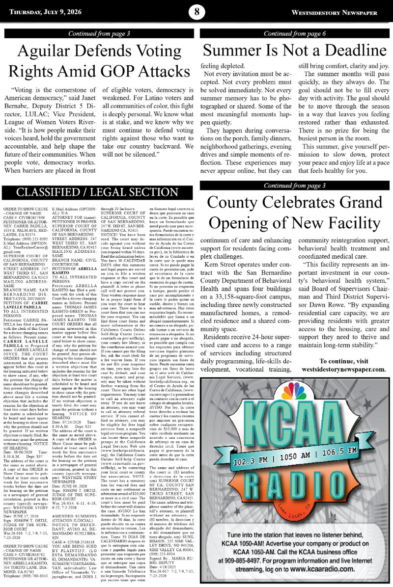 Thursday, July 9 |  Volume 40 No.17 — page 8