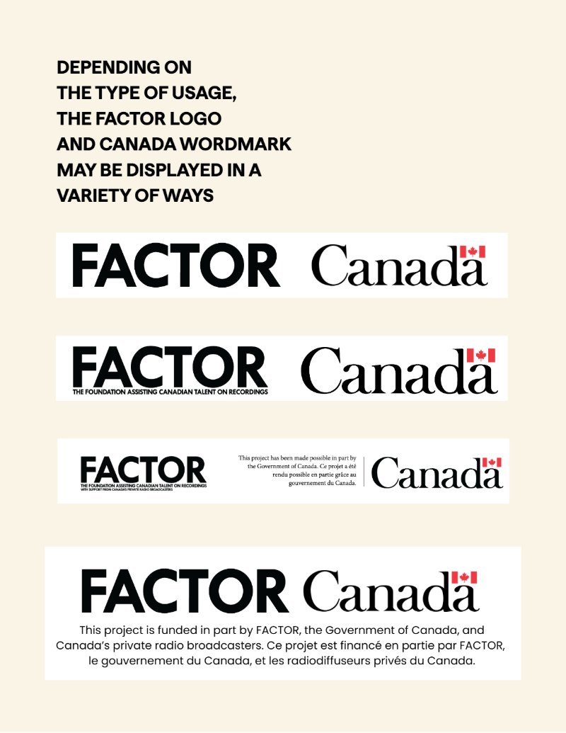 FACTOR Logo and Acknowledgment Guide — page 2