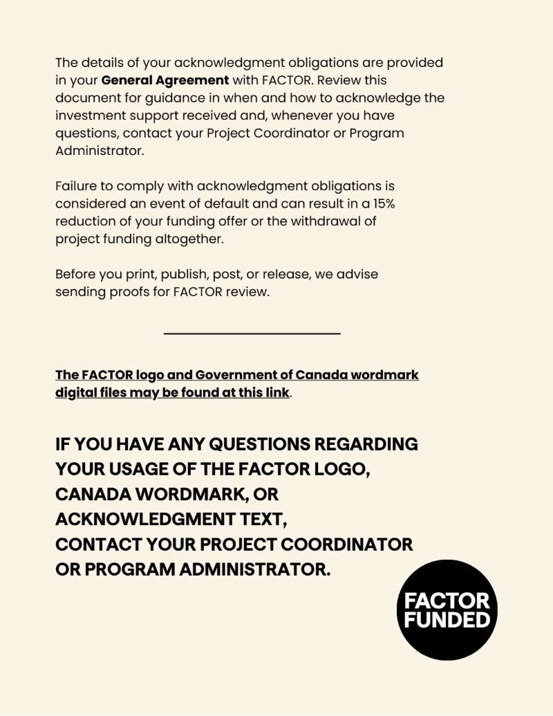 FACTOR Logo and Acknowledgment Guide — page 3