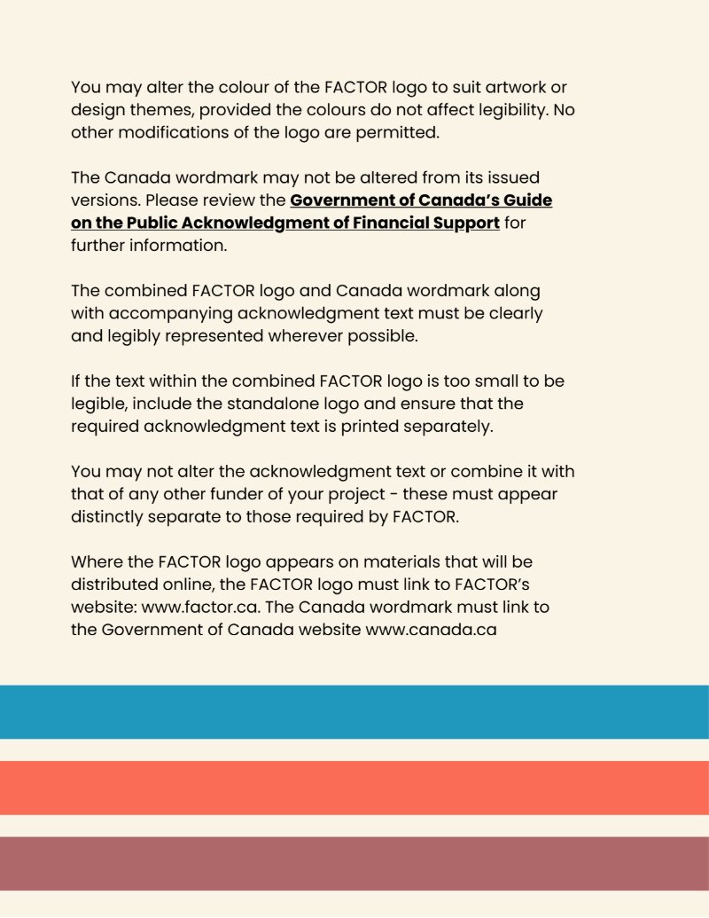 FACTOR Logo and Acknowledgment Guide — page 5