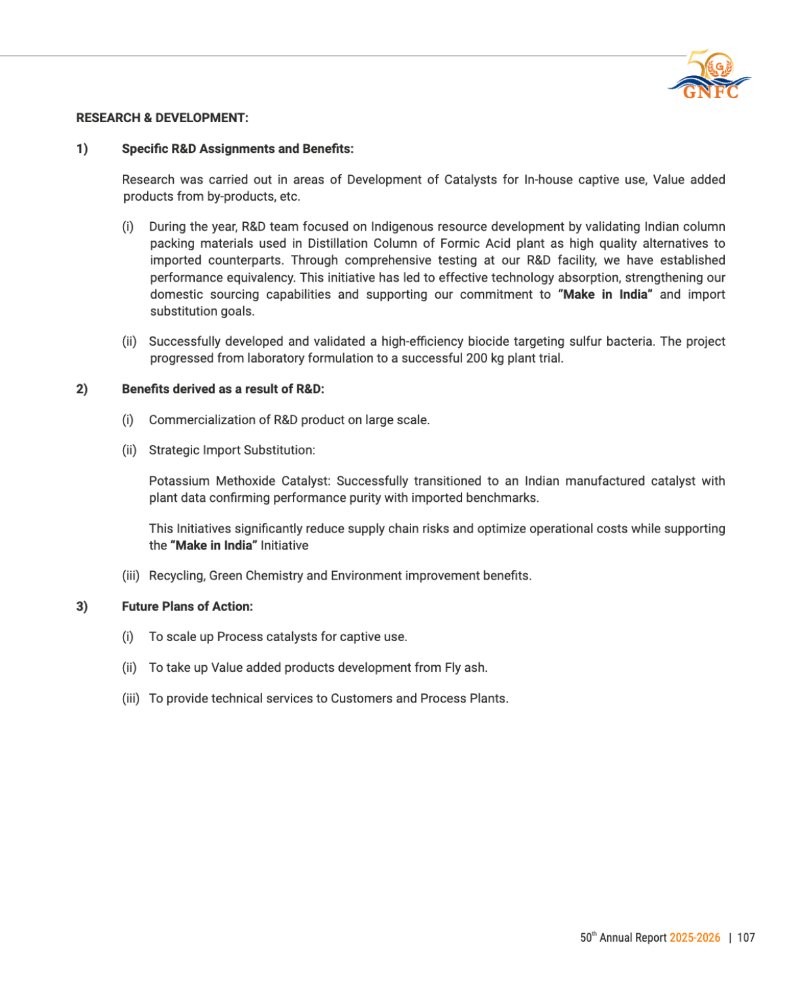 GNFC Annual Report 2025-26 — page 131