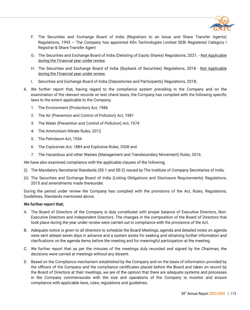 GNFC Annual Report 2025-26 — page 137