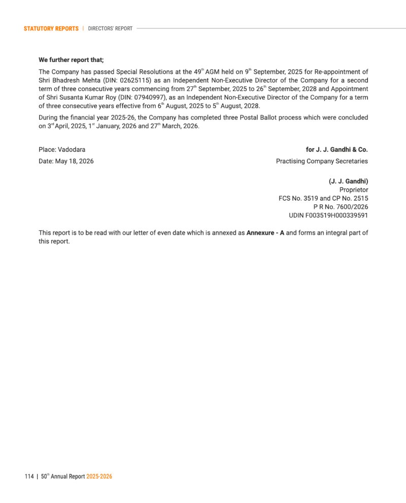 GNFC Annual Report 2025-26 — page 138