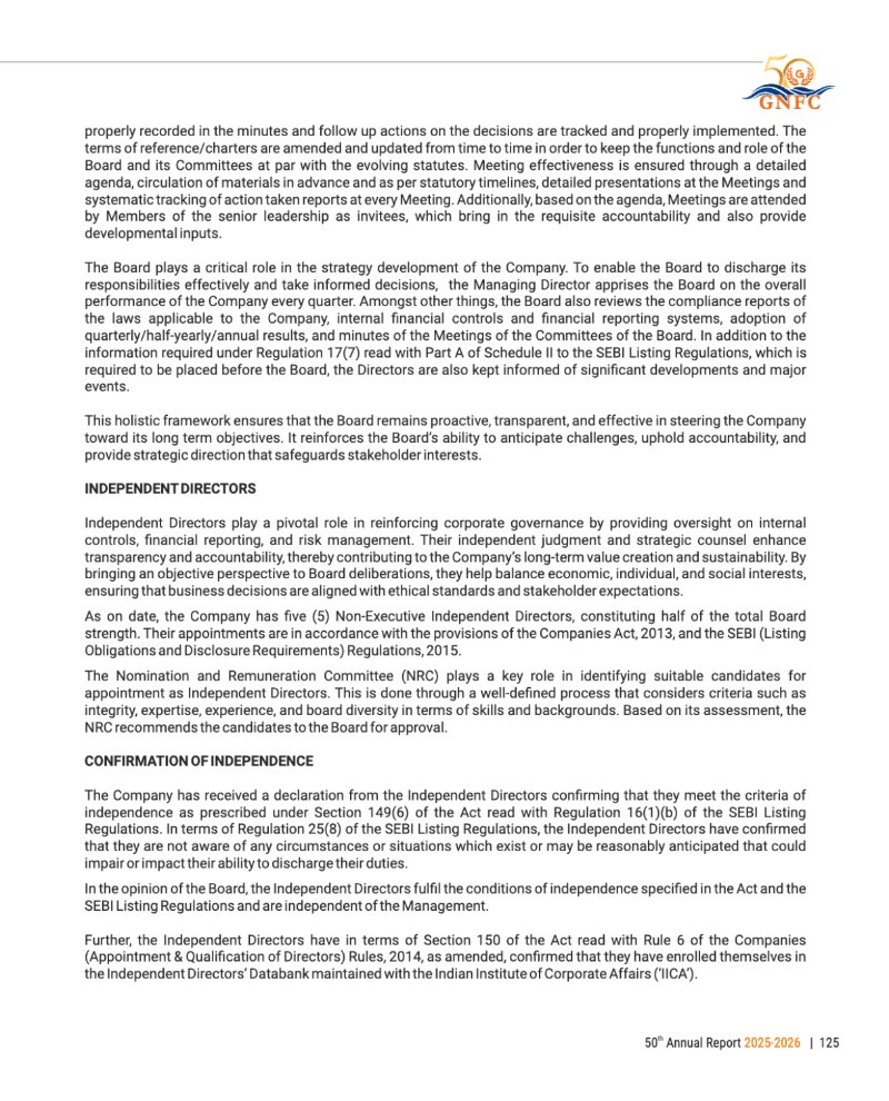 GNFC Annual Report 2025-26 — page 149