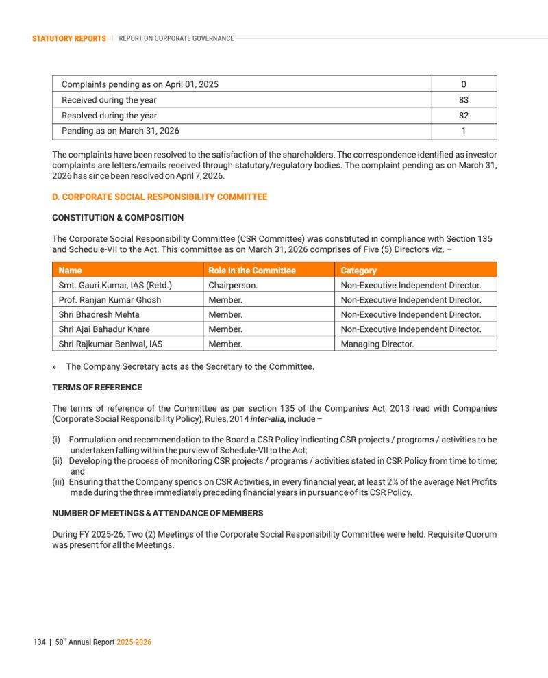 GNFC Annual Report 2025-26 — page 158