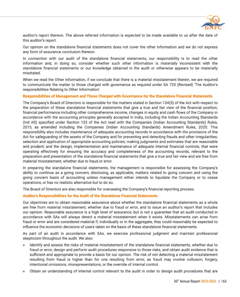 GNFC Annual Report 2025-26 — page 187