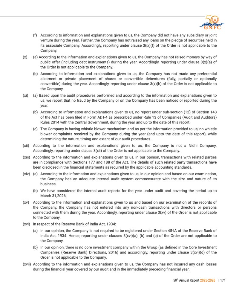 GNFC Annual Report 2025-26 — page 195