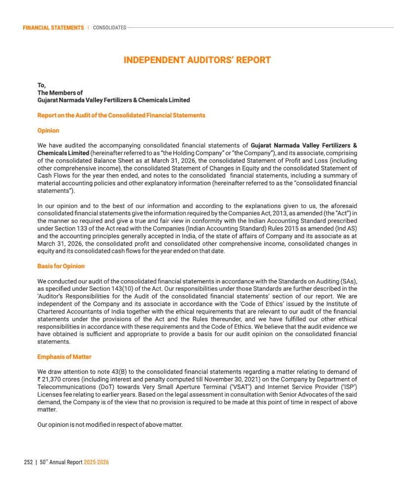 GNFC Annual Report 2025-26 — page 276