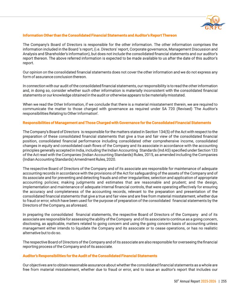 GNFC Annual Report 2025-26 — page 279