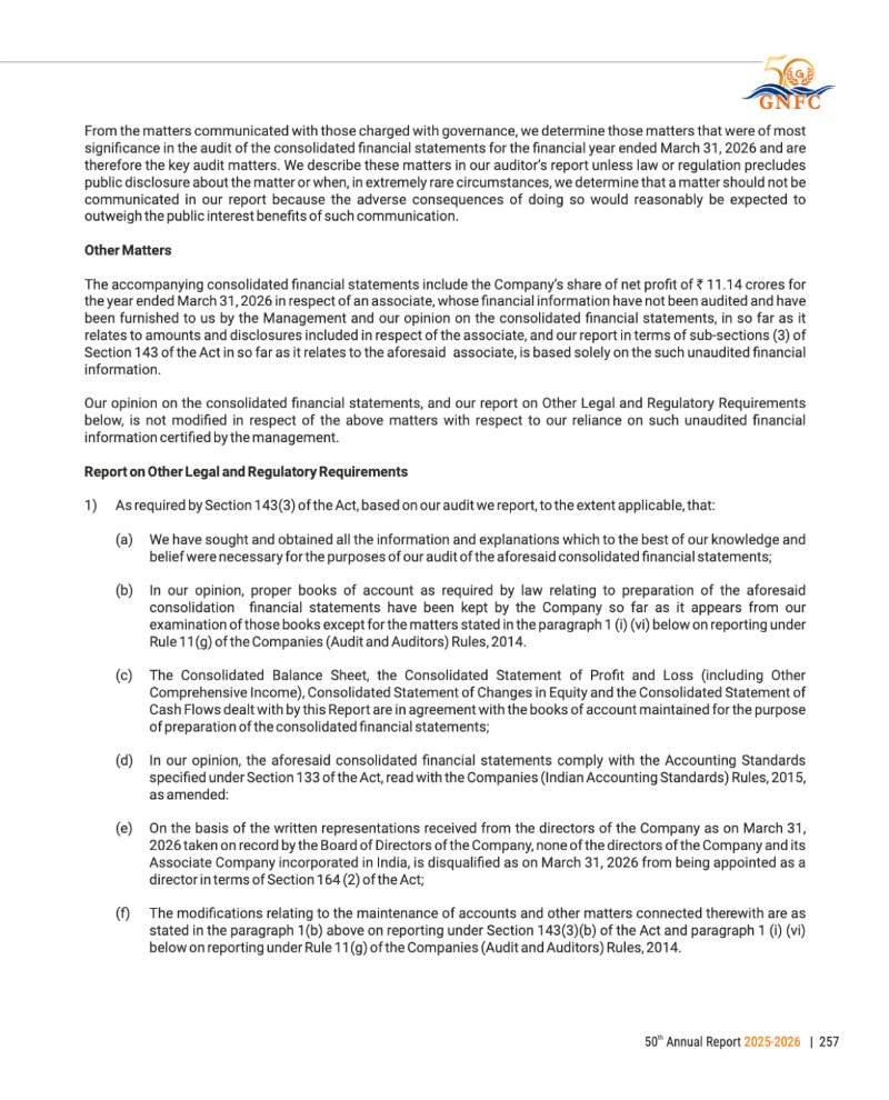 GNFC Annual Report 2025-26 — page 281