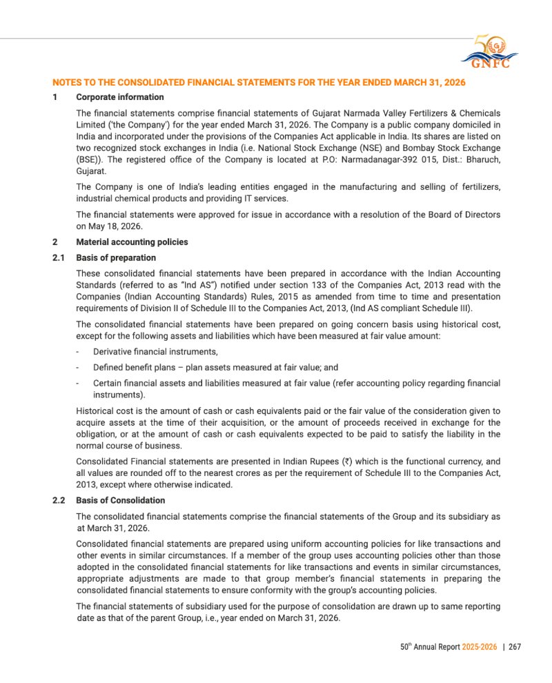 GNFC Annual Report 2025-26 — page 291