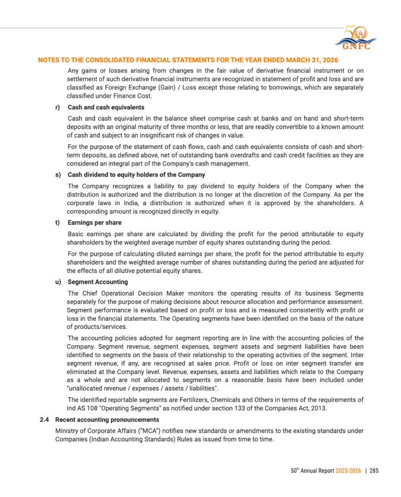 GNFC Annual Report 2025-26 — page 309