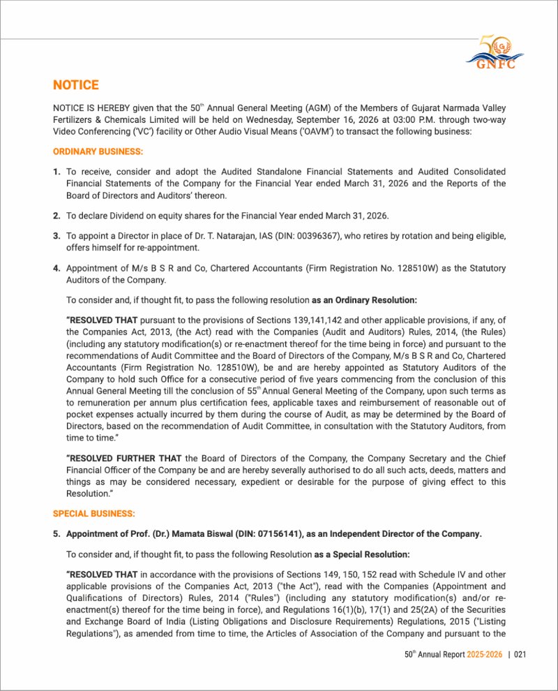 GNFC Annual Report 2025-26 — page 45