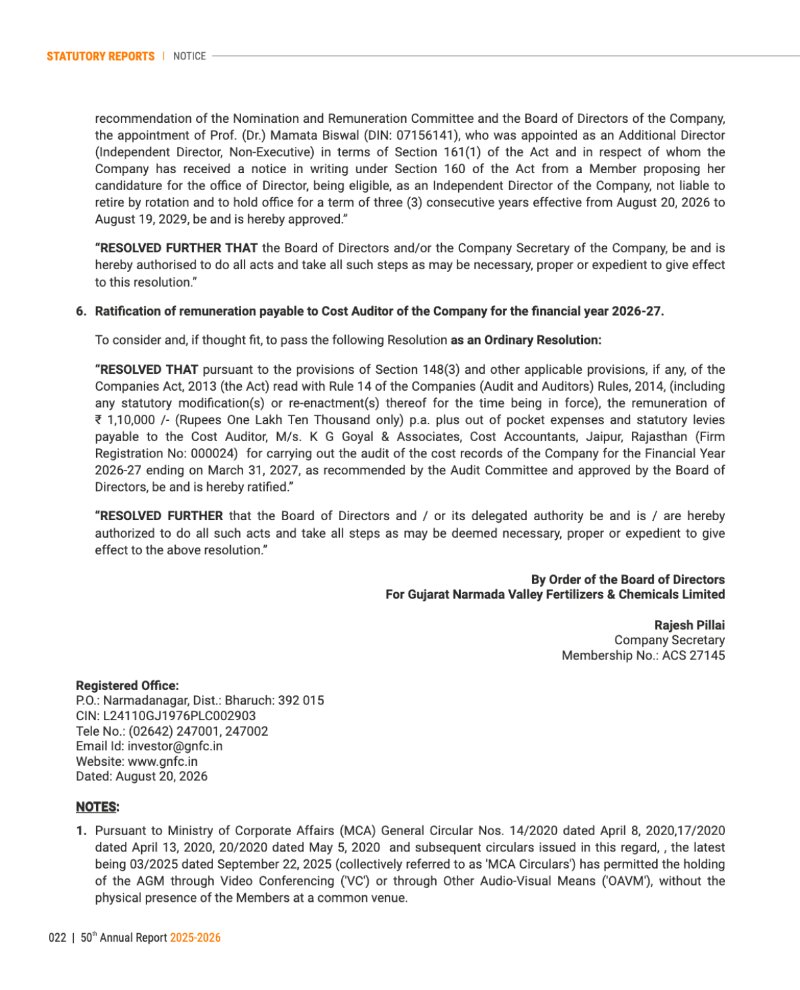 GNFC Annual Report 2025-26 — page 46