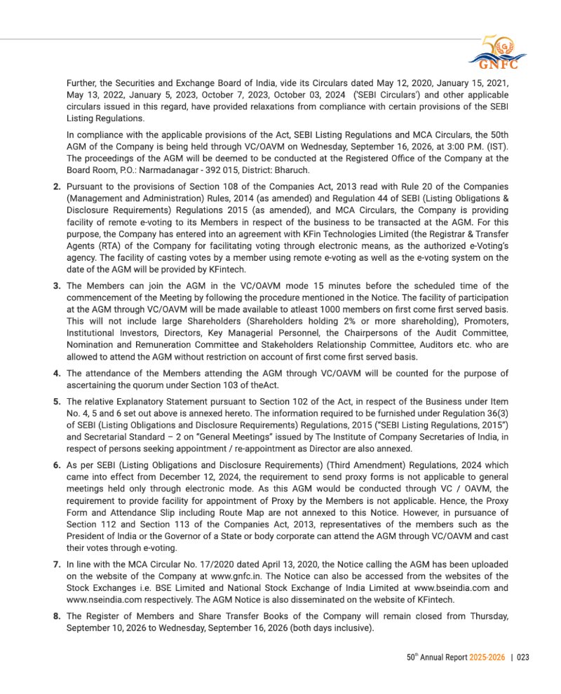 GNFC Annual Report 2025-26 — page 47