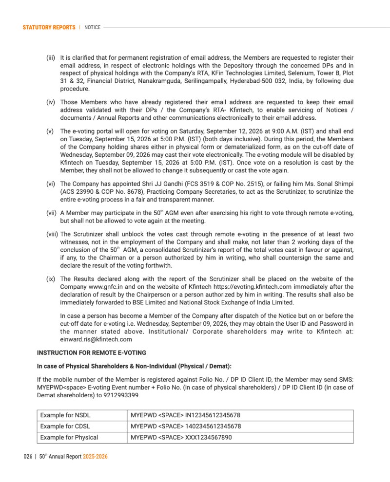GNFC Annual Report 2025-26 — page 50