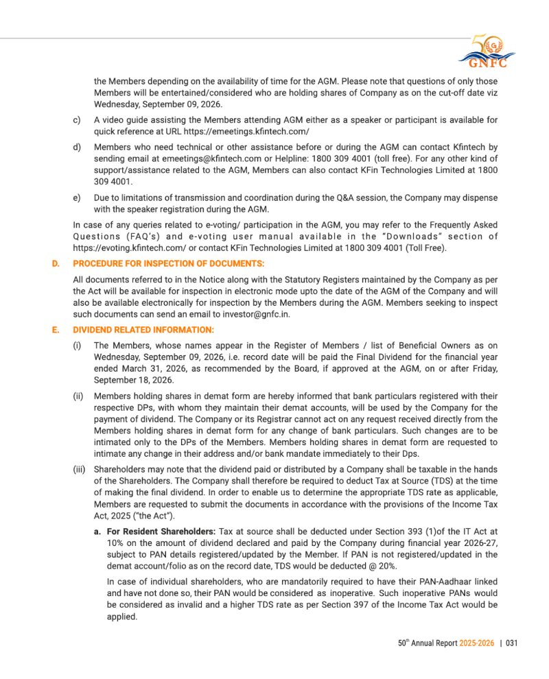 GNFC Annual Report 2025-26 — page 55