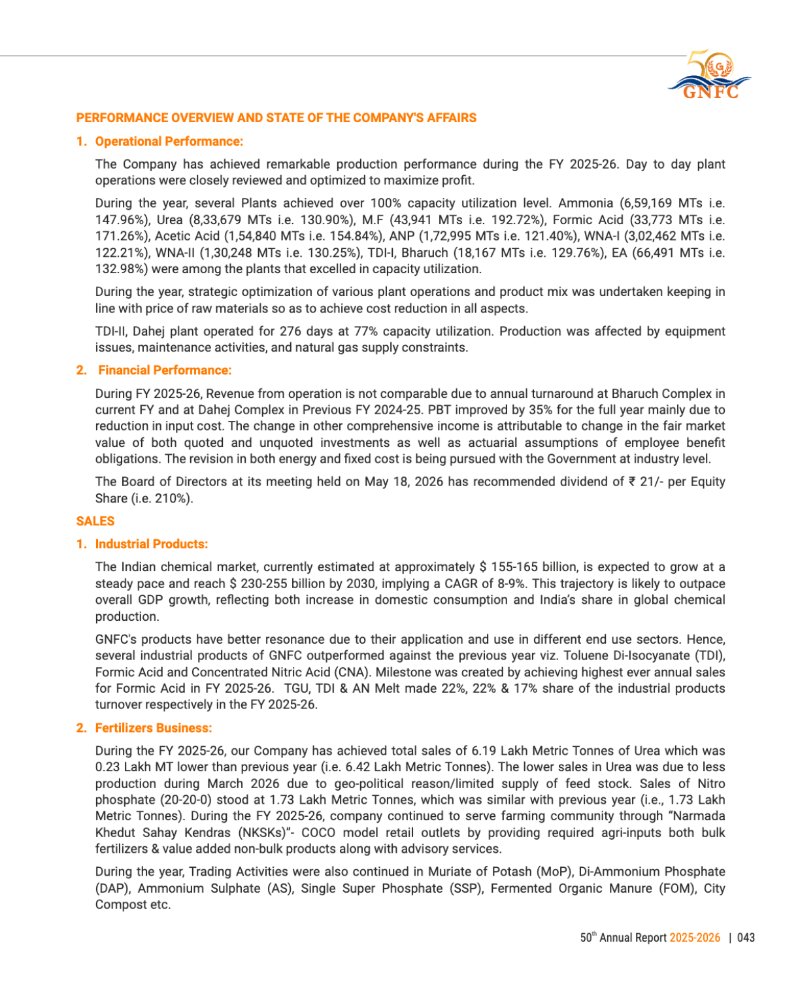 GNFC Annual Report 2025-26 — page 67
