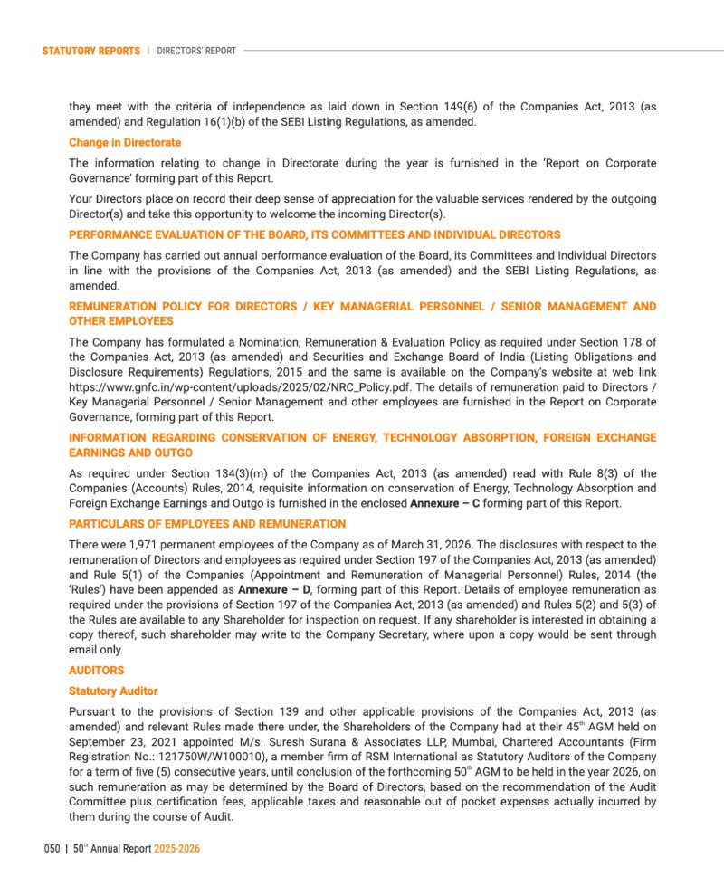 GNFC Annual Report 2025-26 — page 74