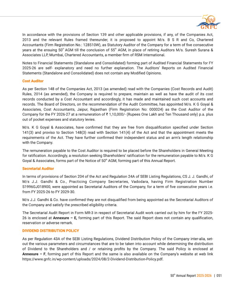 GNFC Annual Report 2025-26 — page 75