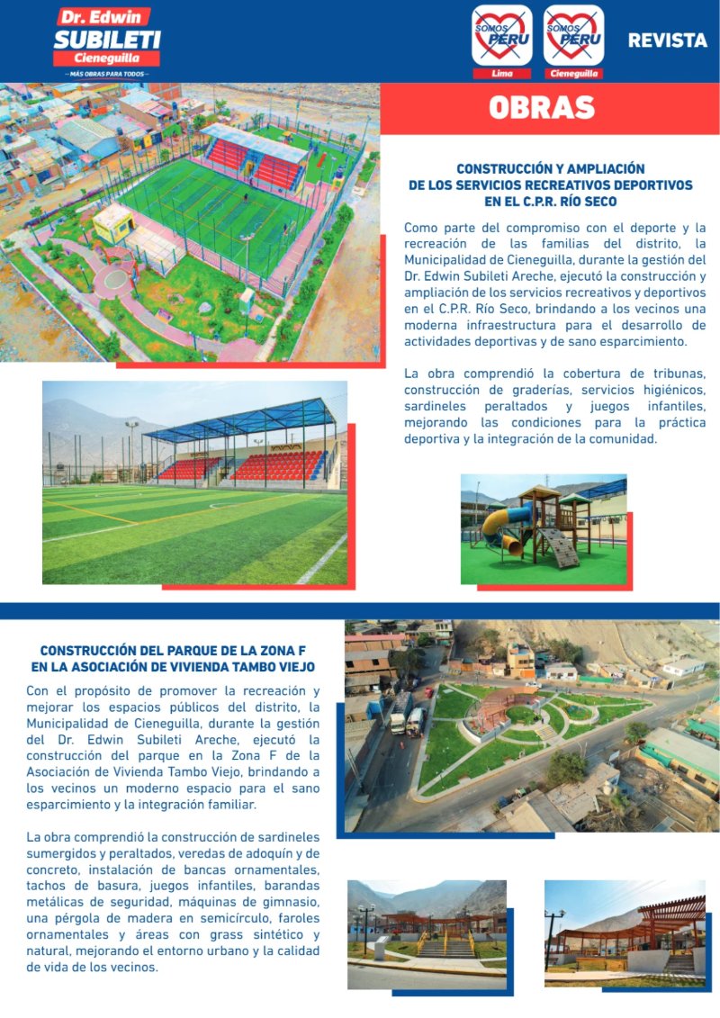 EDWIN SUBILETI: EXPERIENCIA Y GESTIÓN PARA CIENEGUILLA — page 13