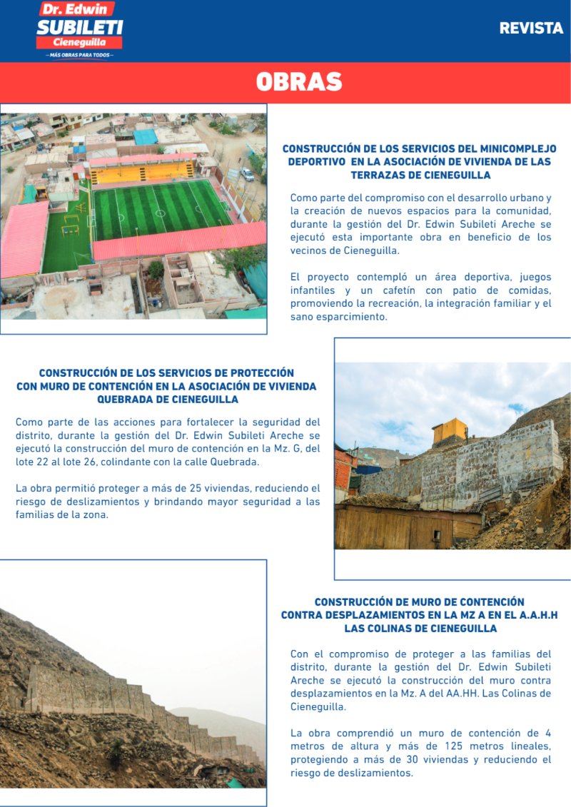EDWIN SUBILETI: EXPERIENCIA Y GESTIÓN PARA CIENEGUILLA — page 15