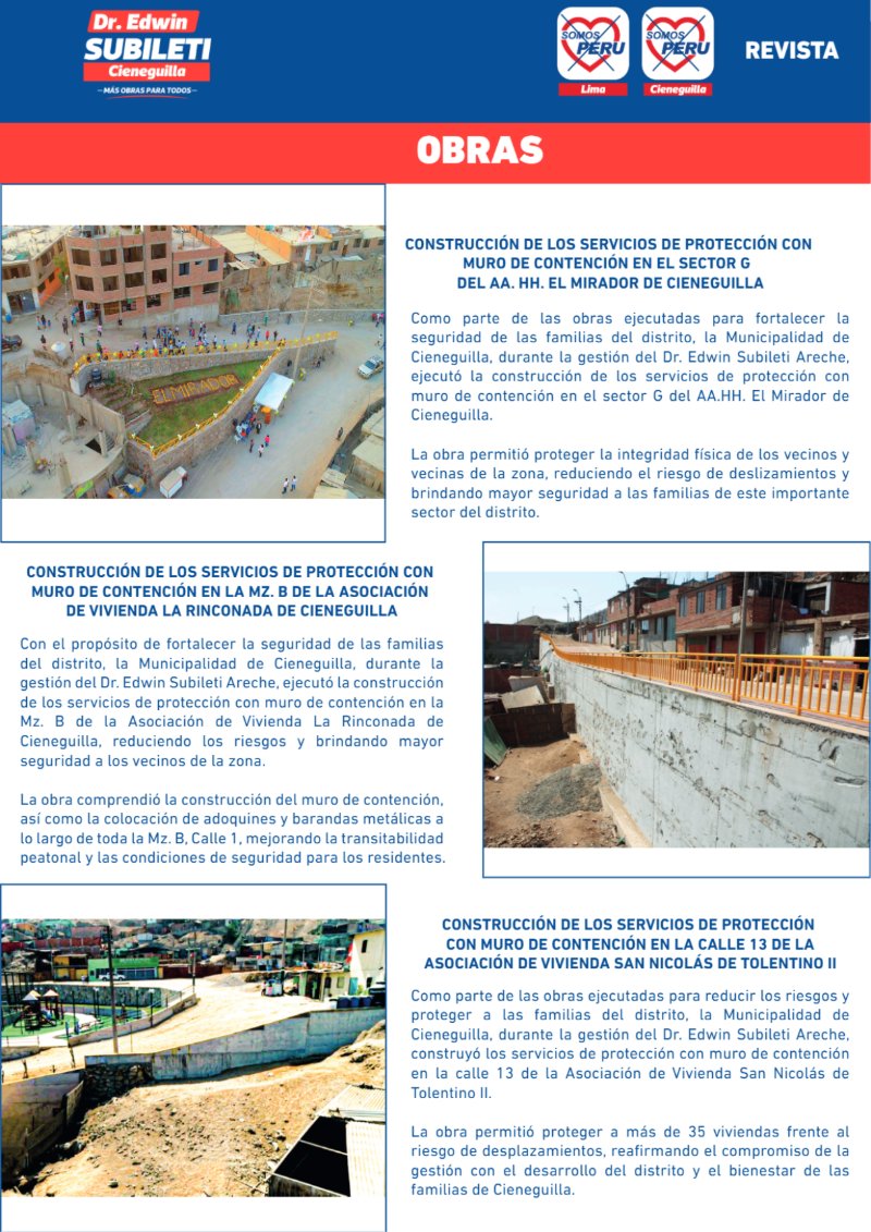 EDWIN SUBILETI: EXPERIENCIA Y GESTIÓN PARA CIENEGUILLA — page 16
