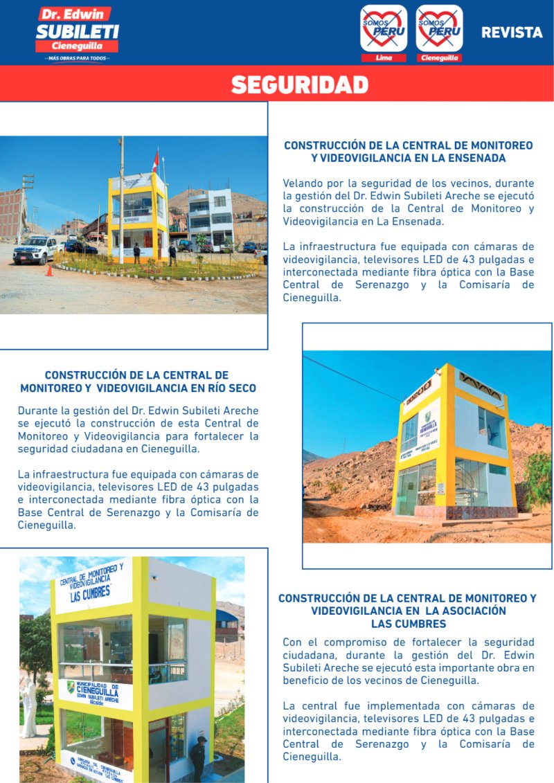 EDWIN SUBILETI: EXPERIENCIA Y GESTIÓN PARA CIENEGUILLA — page 24