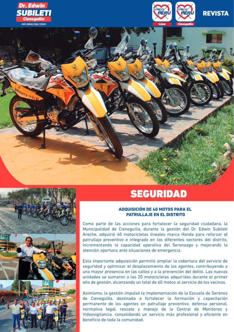 EDWIN SUBILETI: EXPERIENCIA Y GESTIÓN PARA CIENEGUILLA — page 30