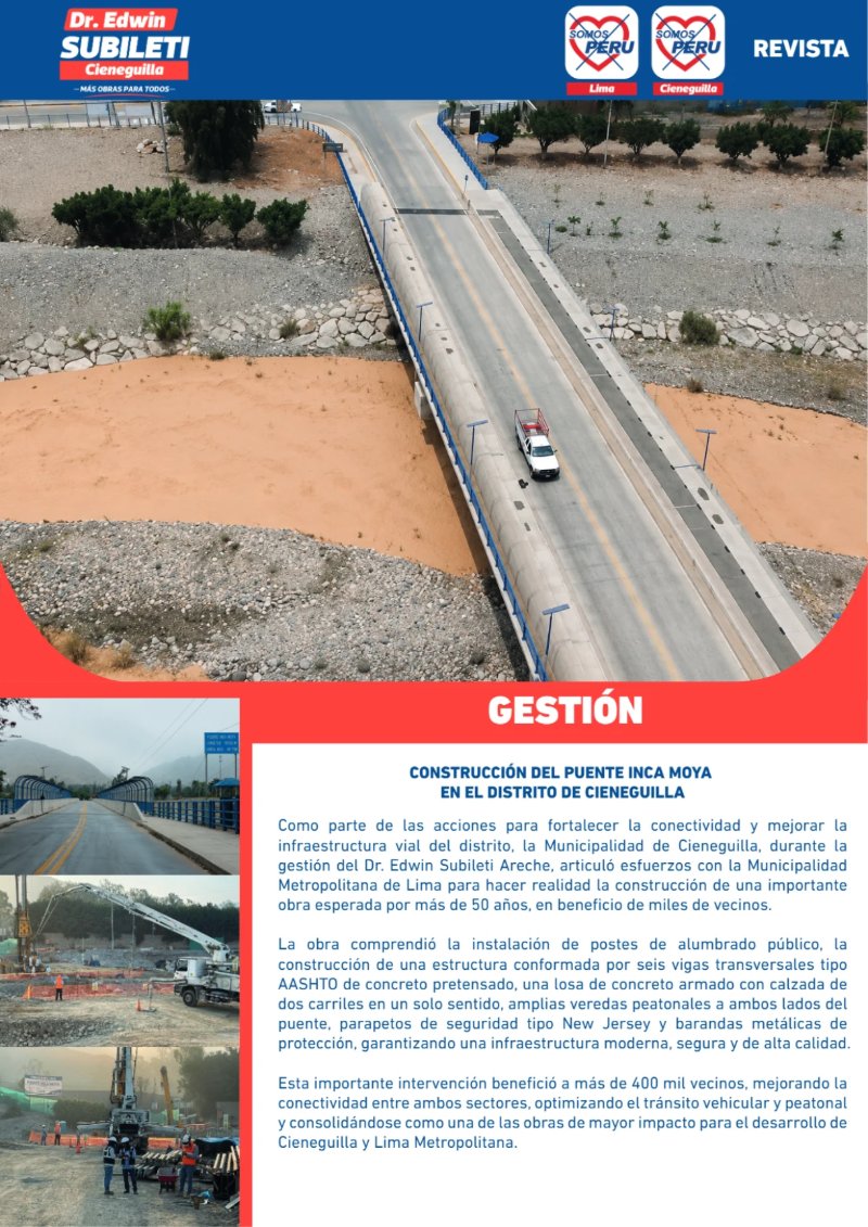 EDWIN SUBILETI: EXPERIENCIA Y GESTIÓN PARA CIENEGUILLA — page 31