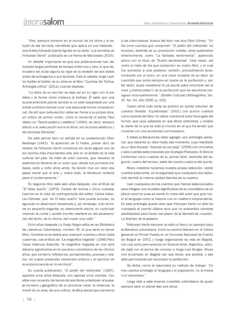 Revista Agorasalom 39 -web- — page 16
