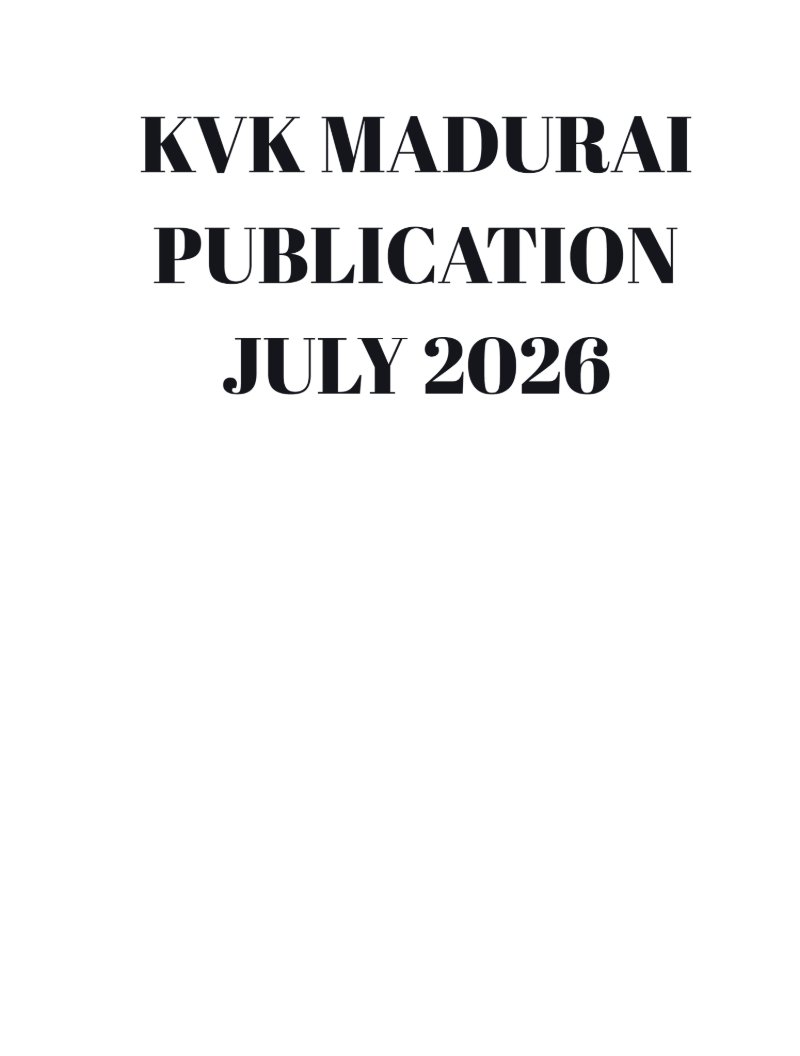 KVK MADURAI JULY PUBLICATION — page 12